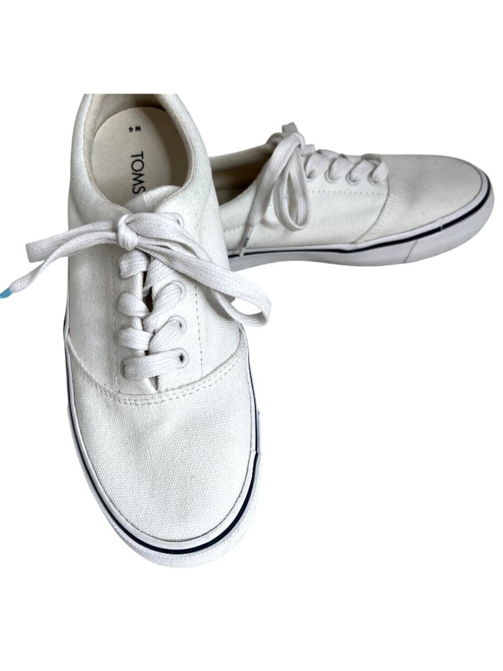 Toms Womens White Canvas Sneakers Size 6.5M